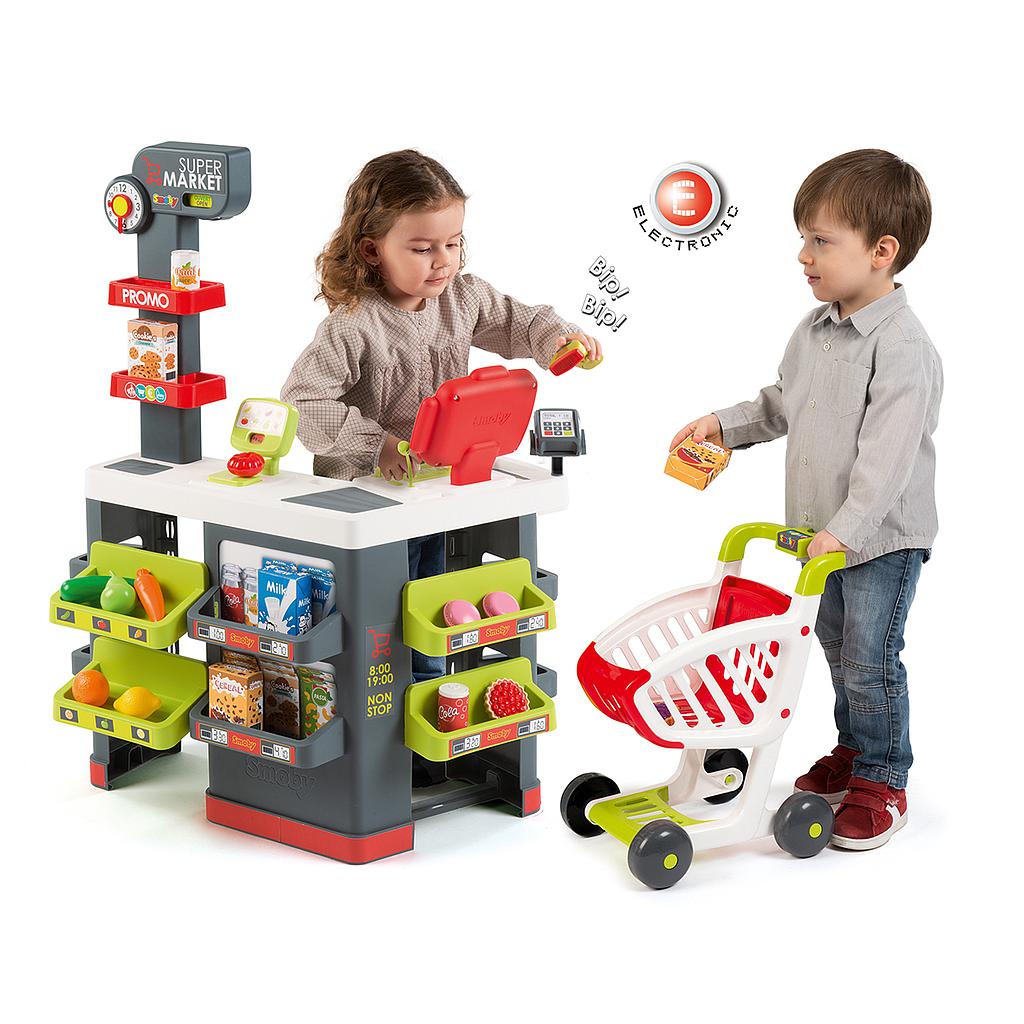 Smoby elektrooniline supermarket ostukäruga