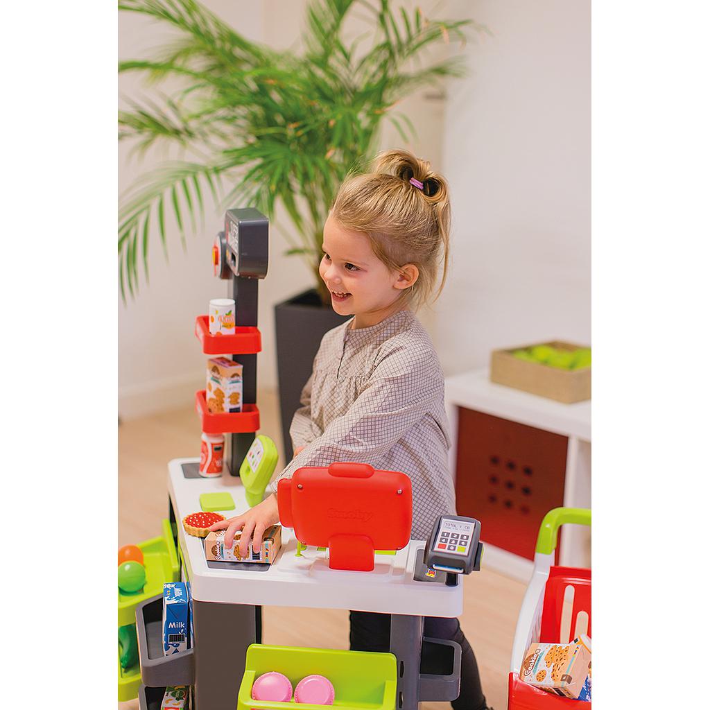 Smoby elektrooniline supermarket ostukäruga