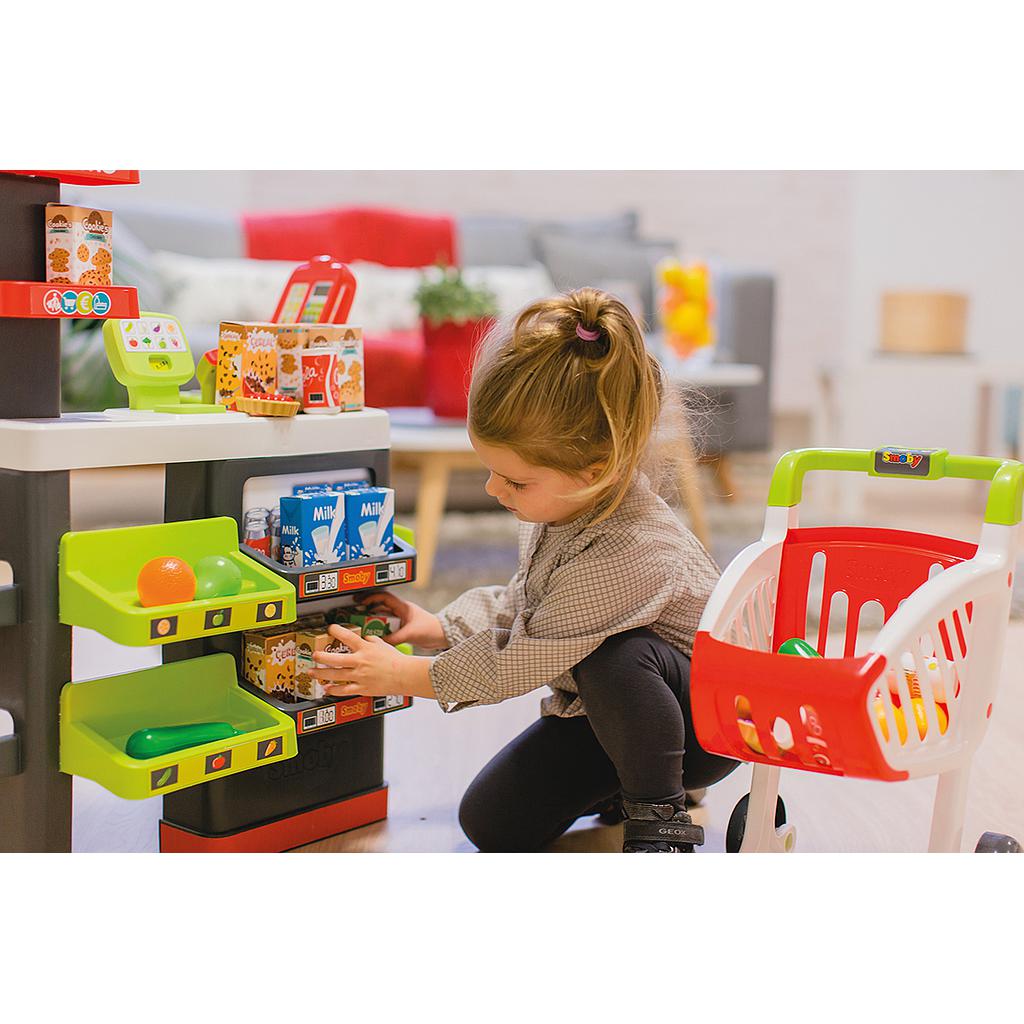 Smoby elektrooniline supermarket ostukäruga