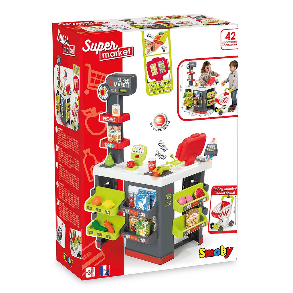 Smoby elektrooniline supermarket ostukäruga
