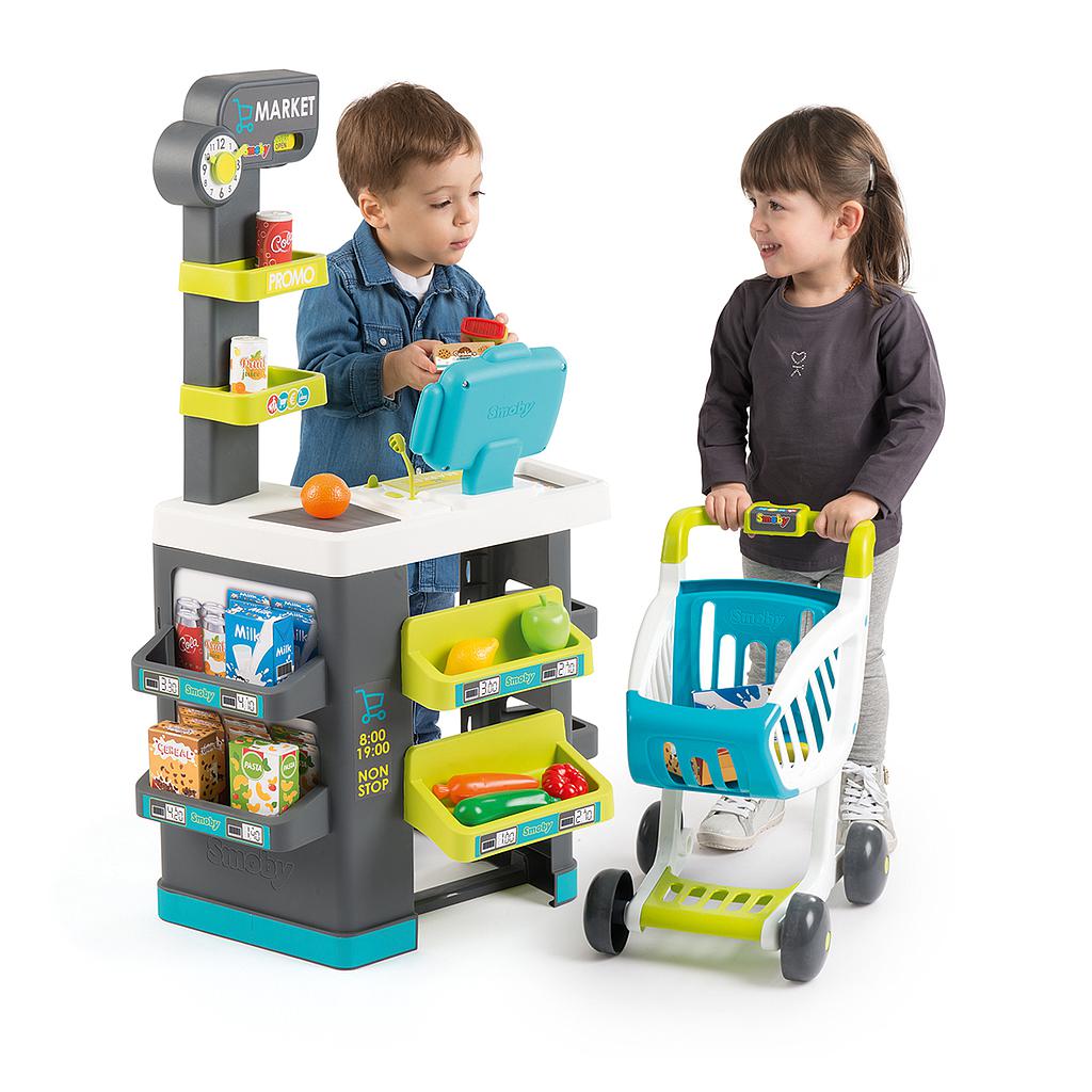 Smoby elektrooniline supermarket ostukäruga