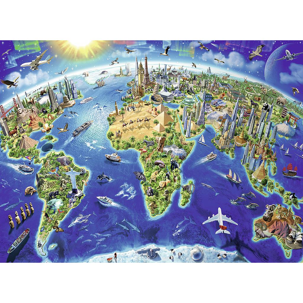 Ravensburger pusle 200 tk Maamärkide kaart