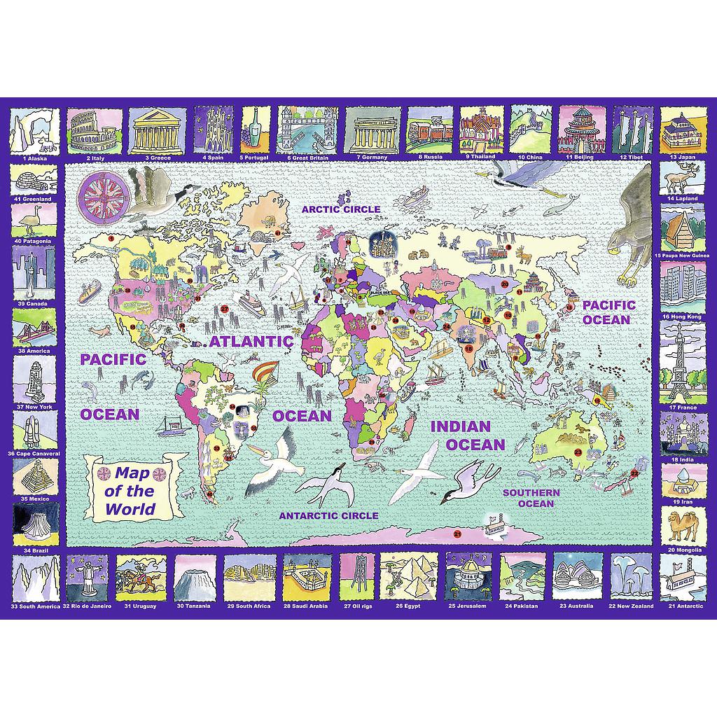 Ravensburger pusle 300 tk Maailmakaart