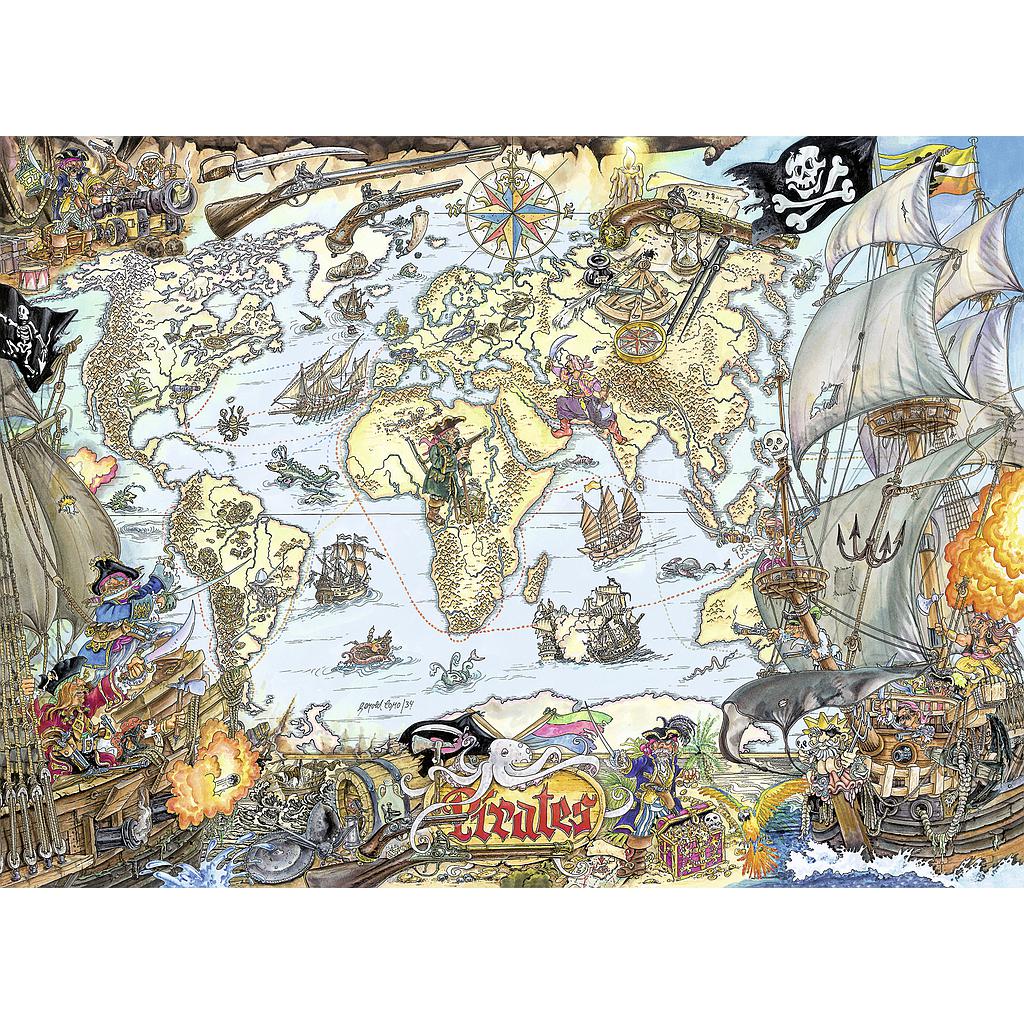 Ravensburger pusle 200 tk Piraadid maailmakaardil