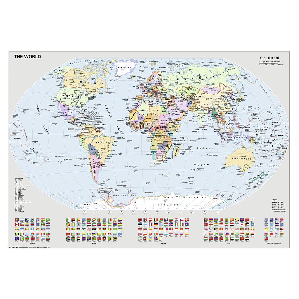 Ravensburger pusle 1000 tk Poliitiline maailmakaart