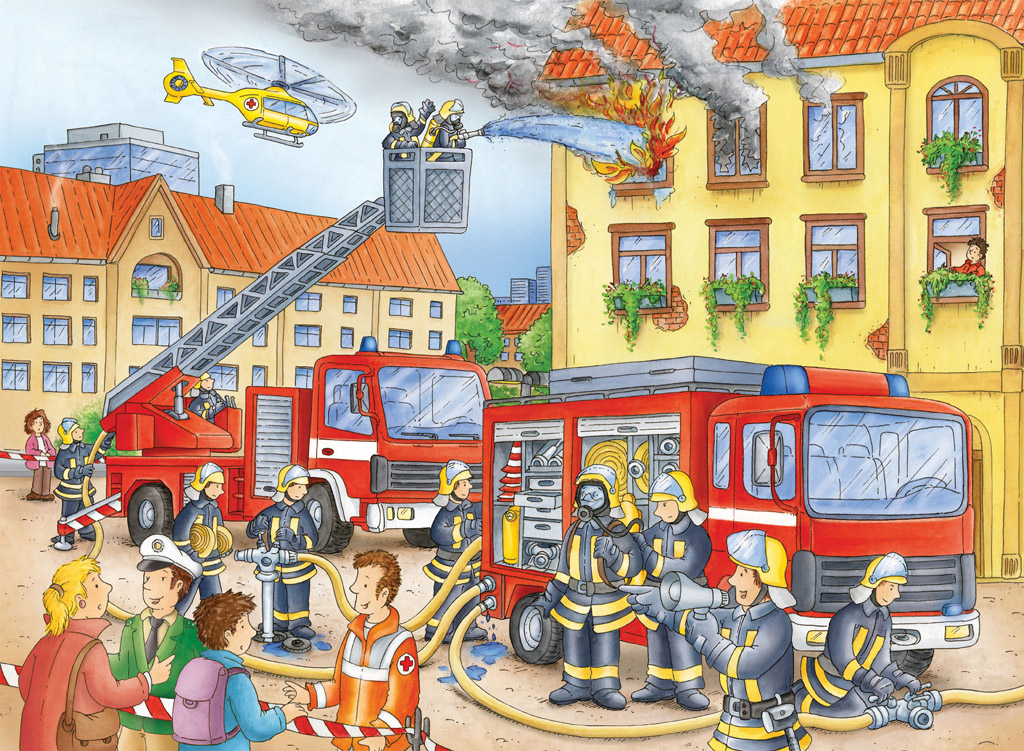 Ravensburger pusle 100 tk Tuletõrje osakond