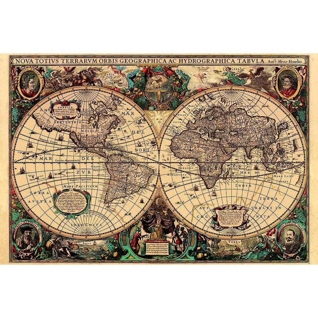 Ravensburger pusle 5000 tk Maailmakaart 1630.a.
