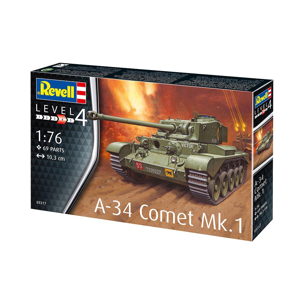 Revell  liimitav mudel tank A-34 komeet Mk.1 1:76