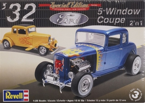 Revell 1932 Ford 5 Window Coupe 2n1 1:25