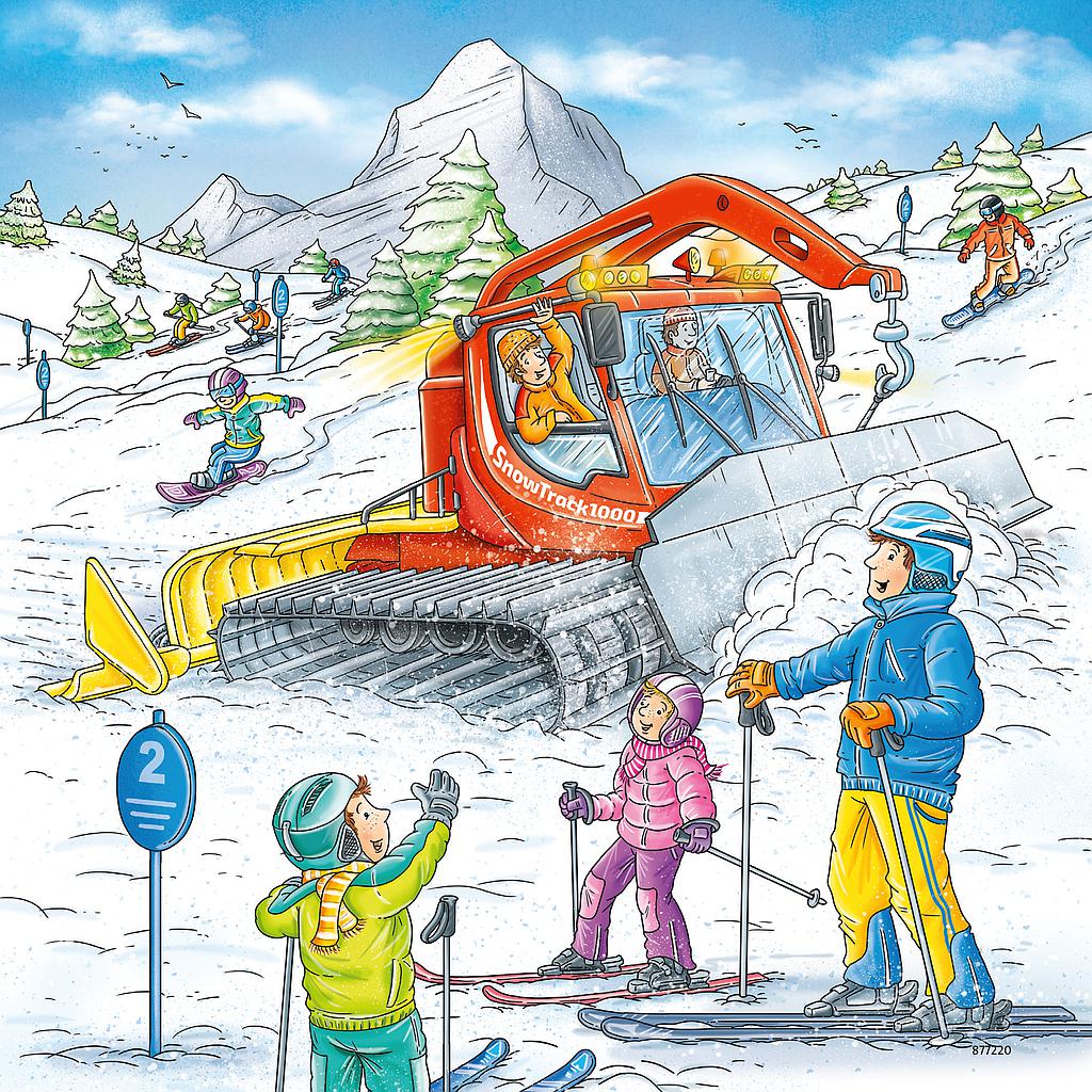 Ravensburger pusle 3x49 tk Suusarajal