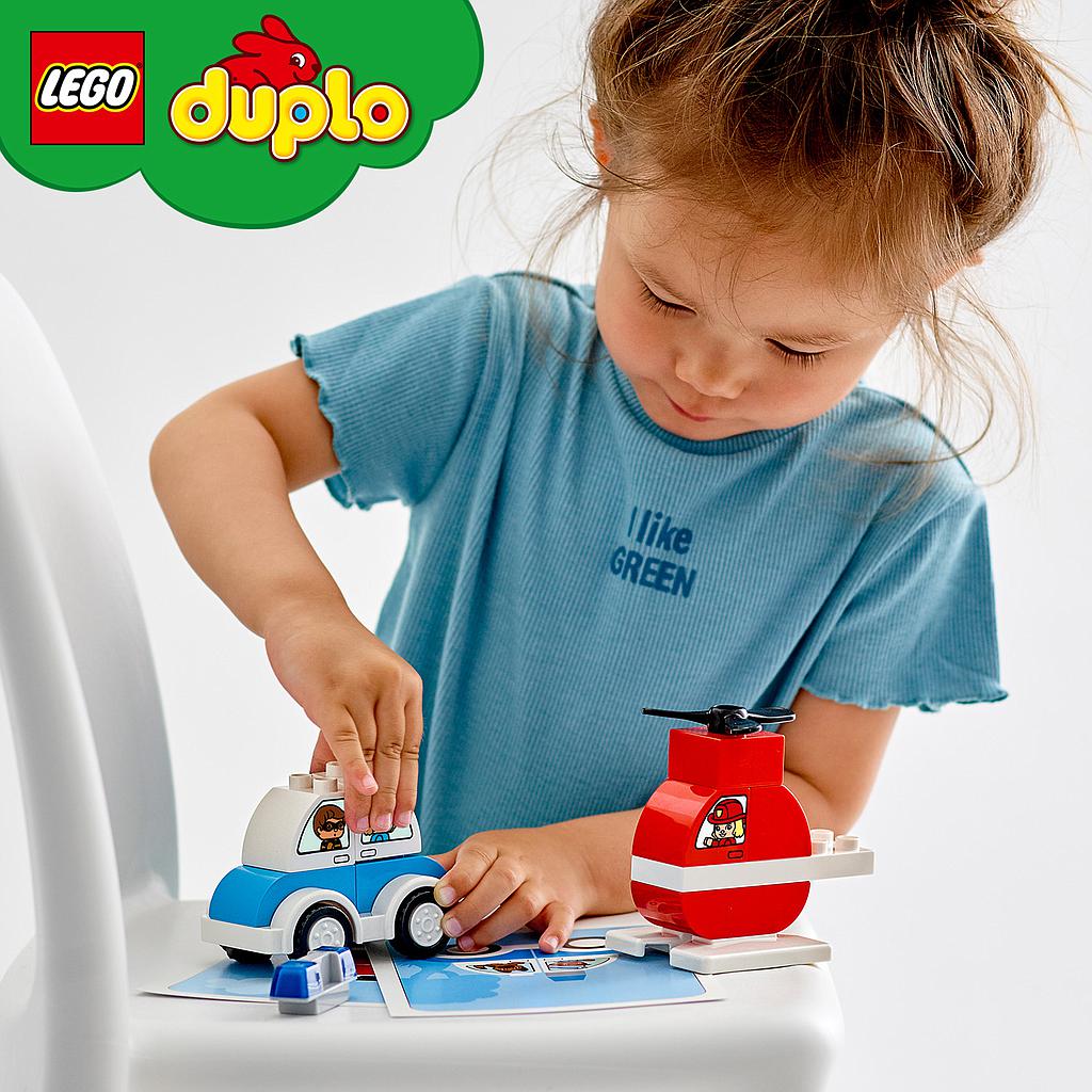 LEGO DUPLO Tuletõrjehelikopter ja politseiauto