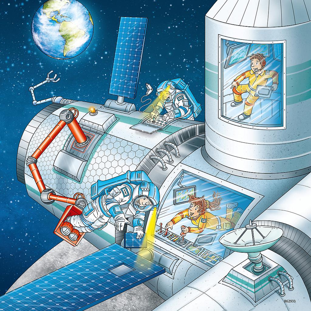 Ravensburger pusle 3x49 Astronaudid