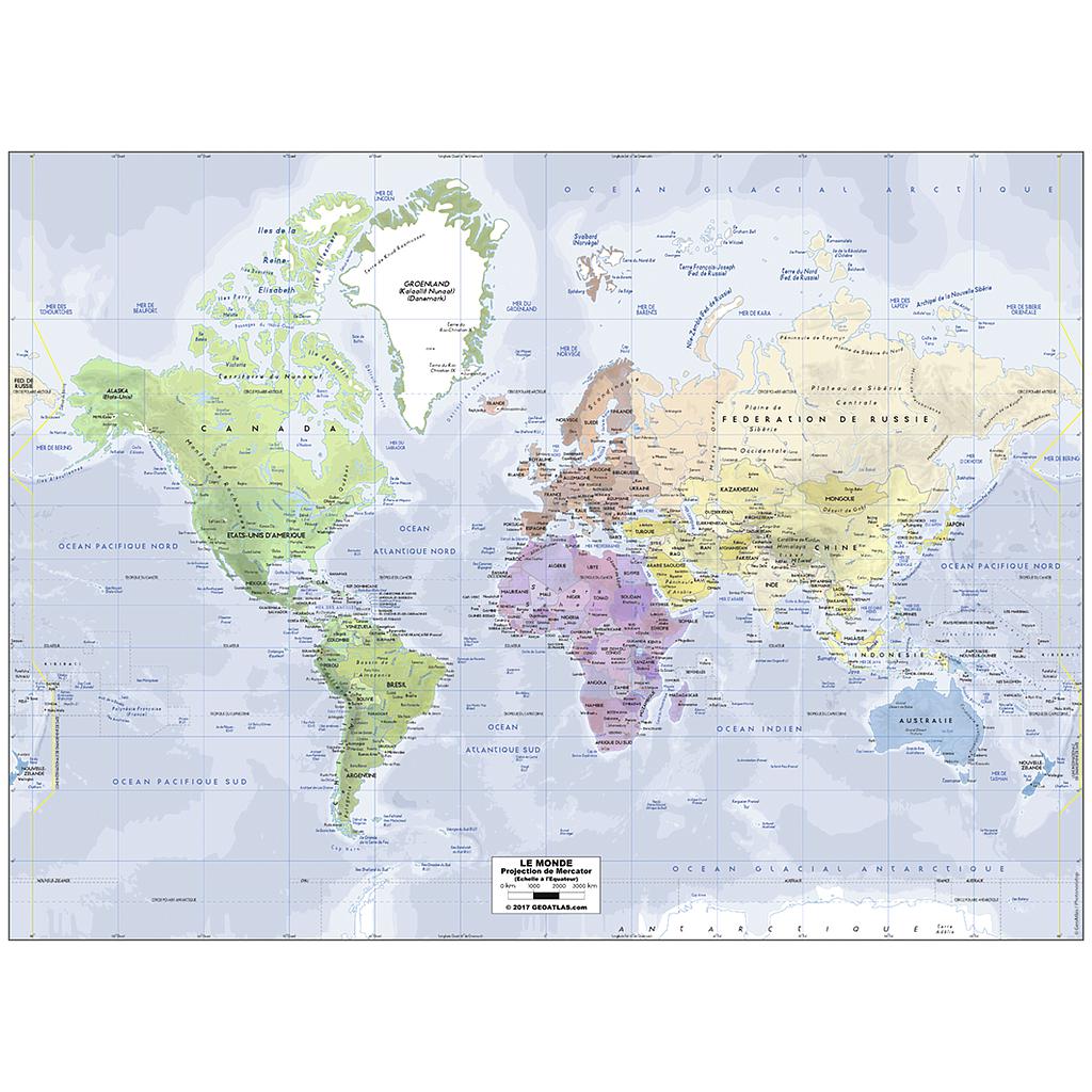 Ravensburger pusle 500 tk Maailmakaart