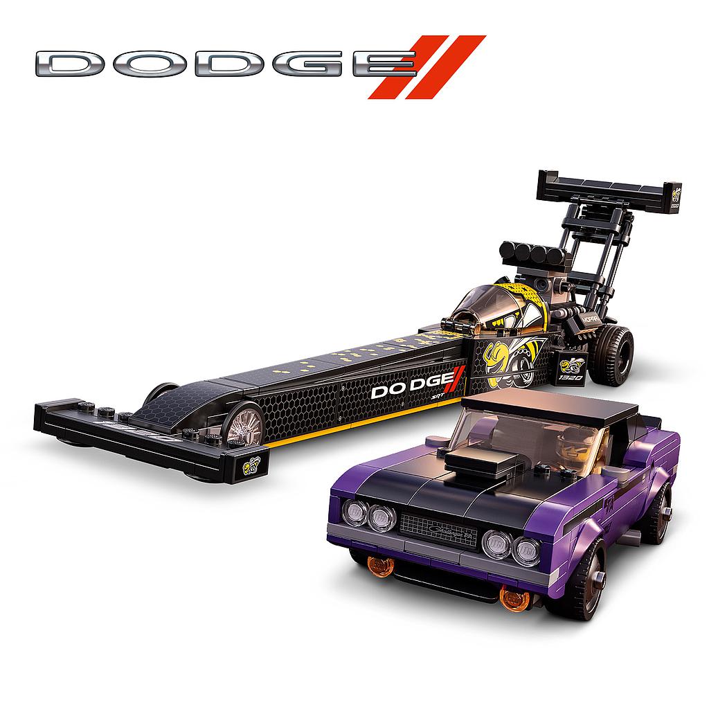 LEGO Speed Champions Mopar Dodge//SRT Top Fuel Dragster ja 1970. a Dodge Challenger