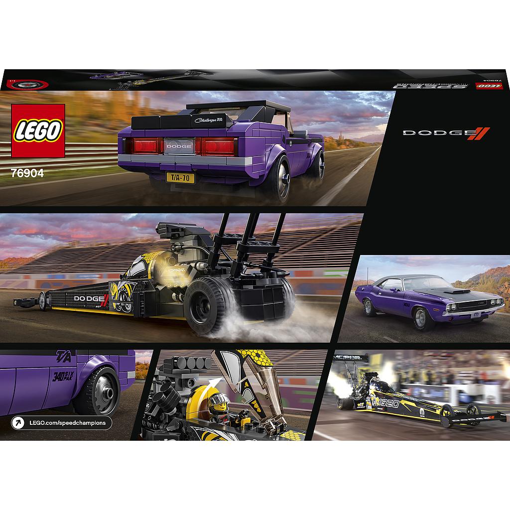 LEGO Speed Champions Mopar Dodge//SRT Top Fuel Dragster ja 1970. a Dodge Challenger