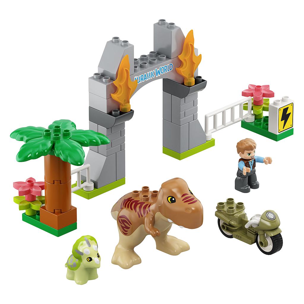 LEGO DUPLO Dinosauruste T. rex ja Triceratops põgenemine