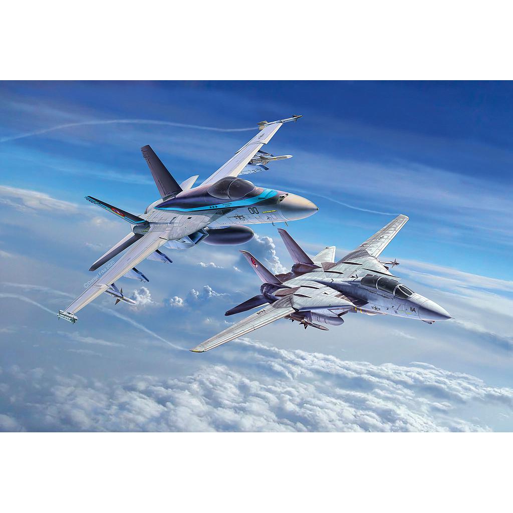 Revell F-14D Super Tomcat and the F/A-18E Super Hornet 1:72