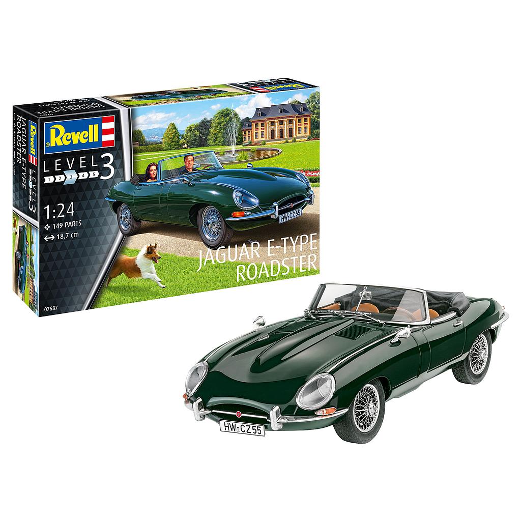 Revell liimitav mudel Jaguar E-Type Roadster 1:24
