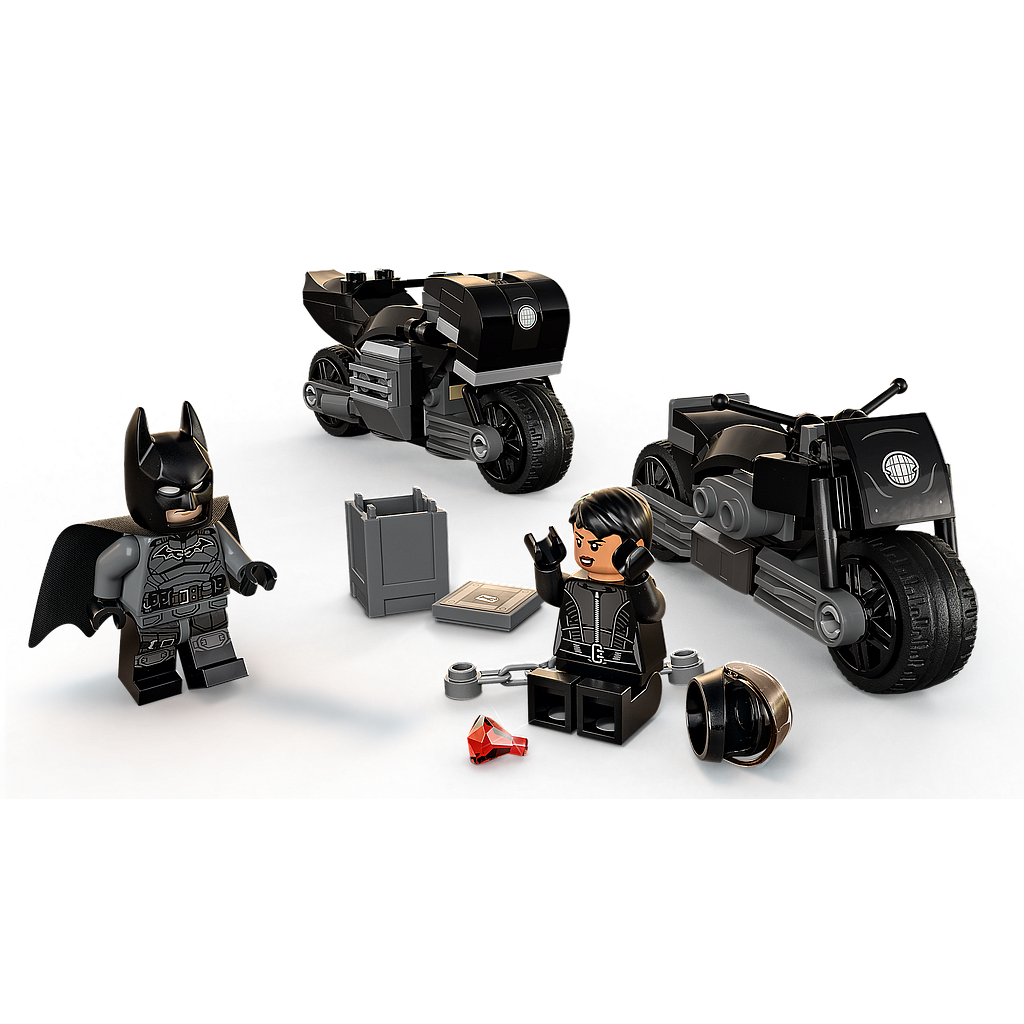 LEGO Super Heroes Batman ja Selina Kyle tagaajamine mootorrattal