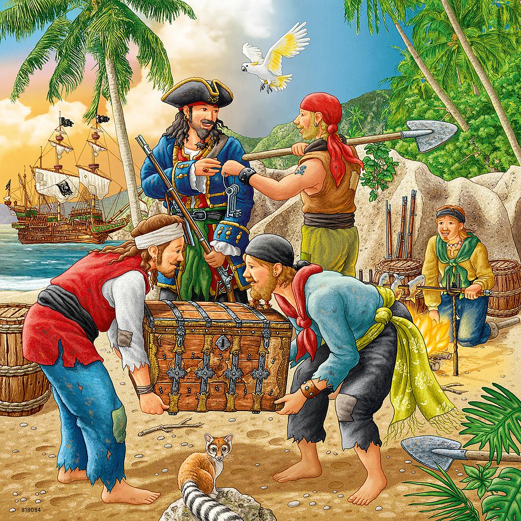 Ravensburger pusle 3x49 tk Piraadid