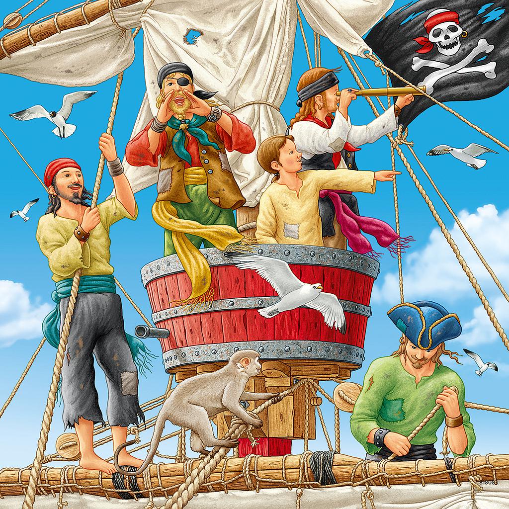 Ravensburger pusle 3x49 tk Piraadid