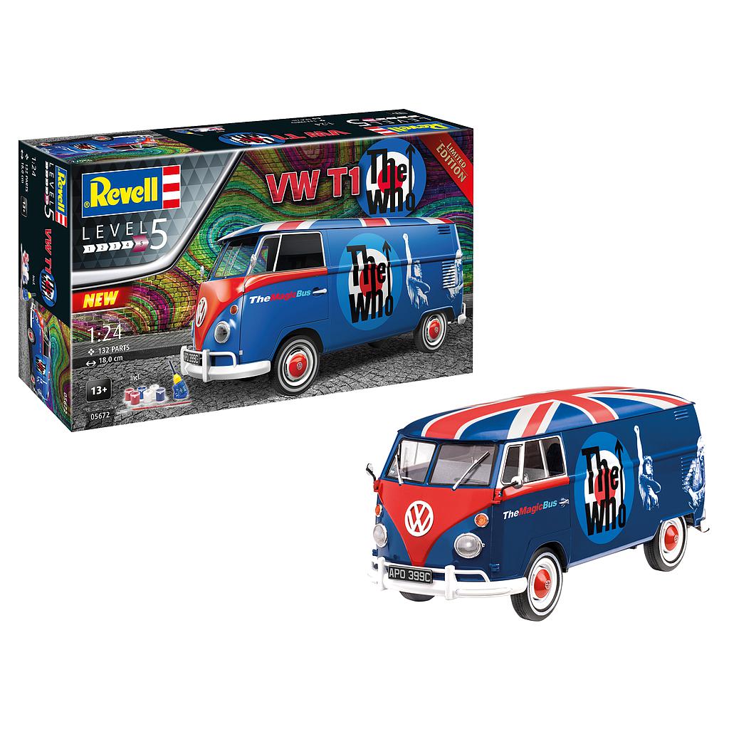 Revell liimitav mudel VW T1 matkabuss 1:24