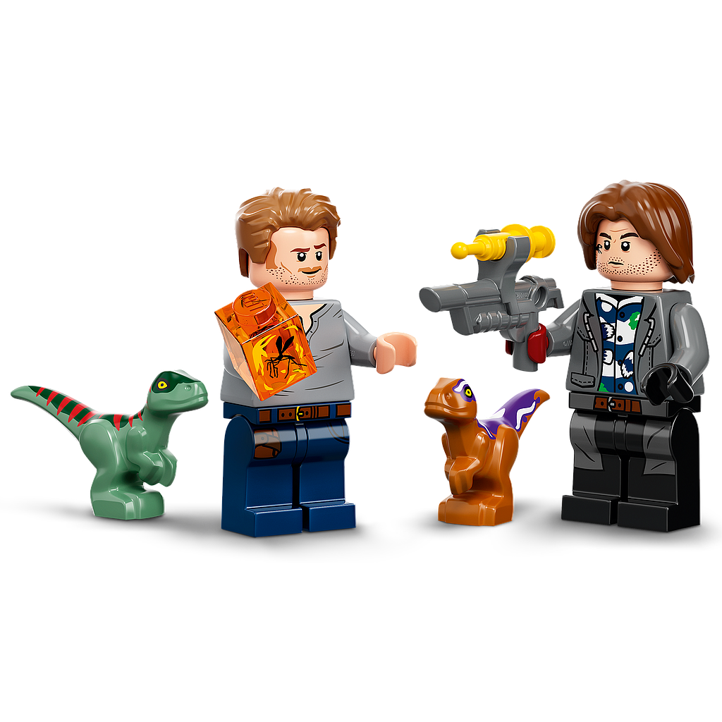 LEGO Jurassic World Dinosaurus Atrociraptor: tagaajamine rattal