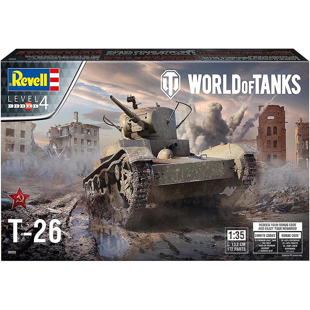 Revell liimitav mudel Vene tank T-26 "World of Tanks" 1:35