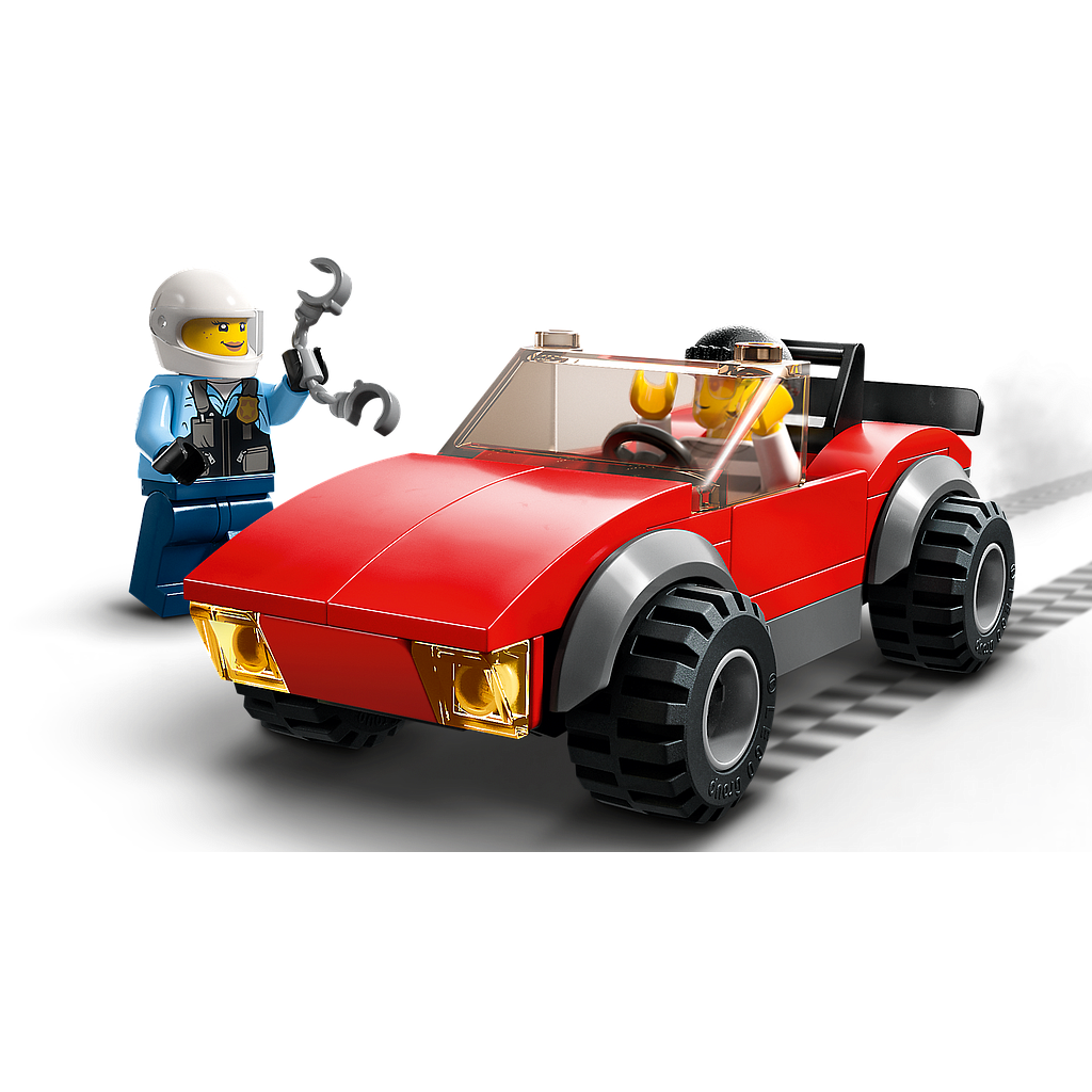 LEGO City Auto tagaajamine politsei mootorrattaga