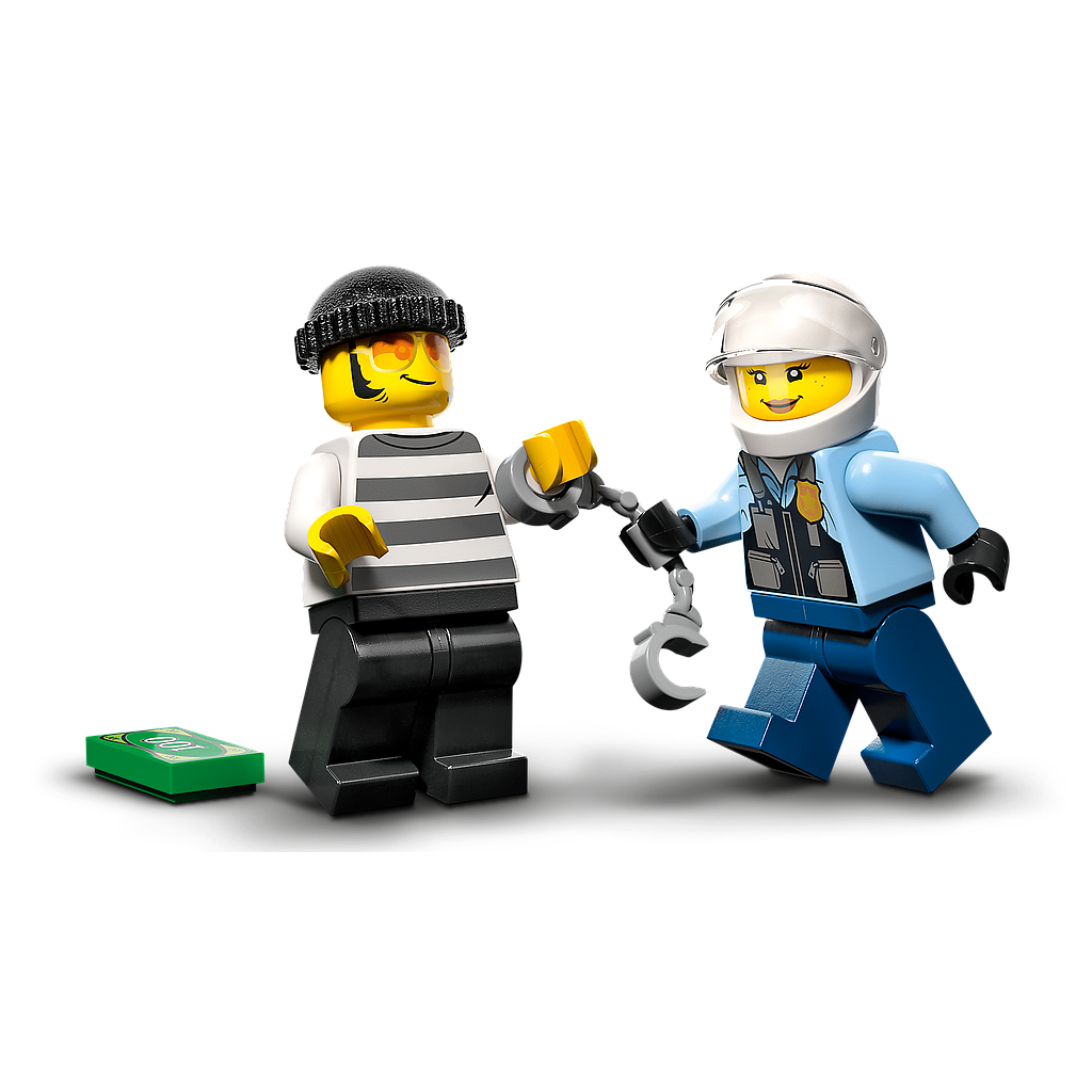 LEGO City Auto tagaajamine politsei mootorrattaga