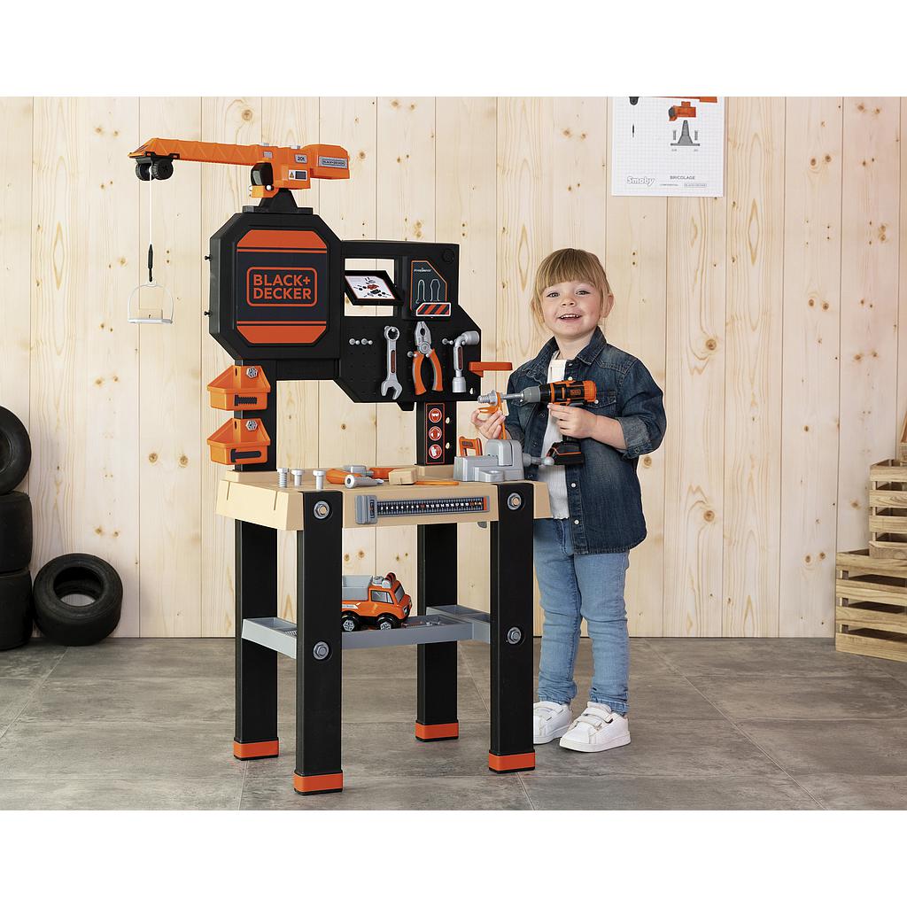 Smoby Töölaud B&D kraanaga 93 tk