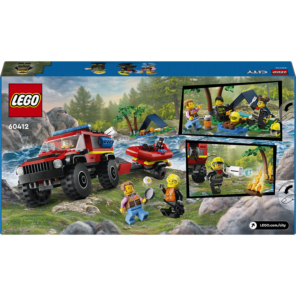 LEGO City 4X4 Tuletõrjeauto koos päästepaadiga