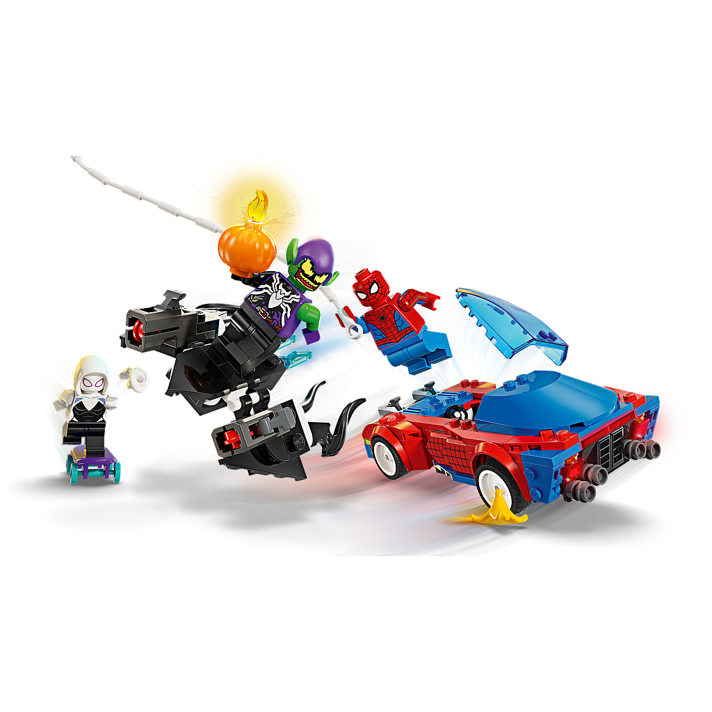 LEGO Super Heroes Spider-Mani võidusõiduauto ja Venom Green Goblin