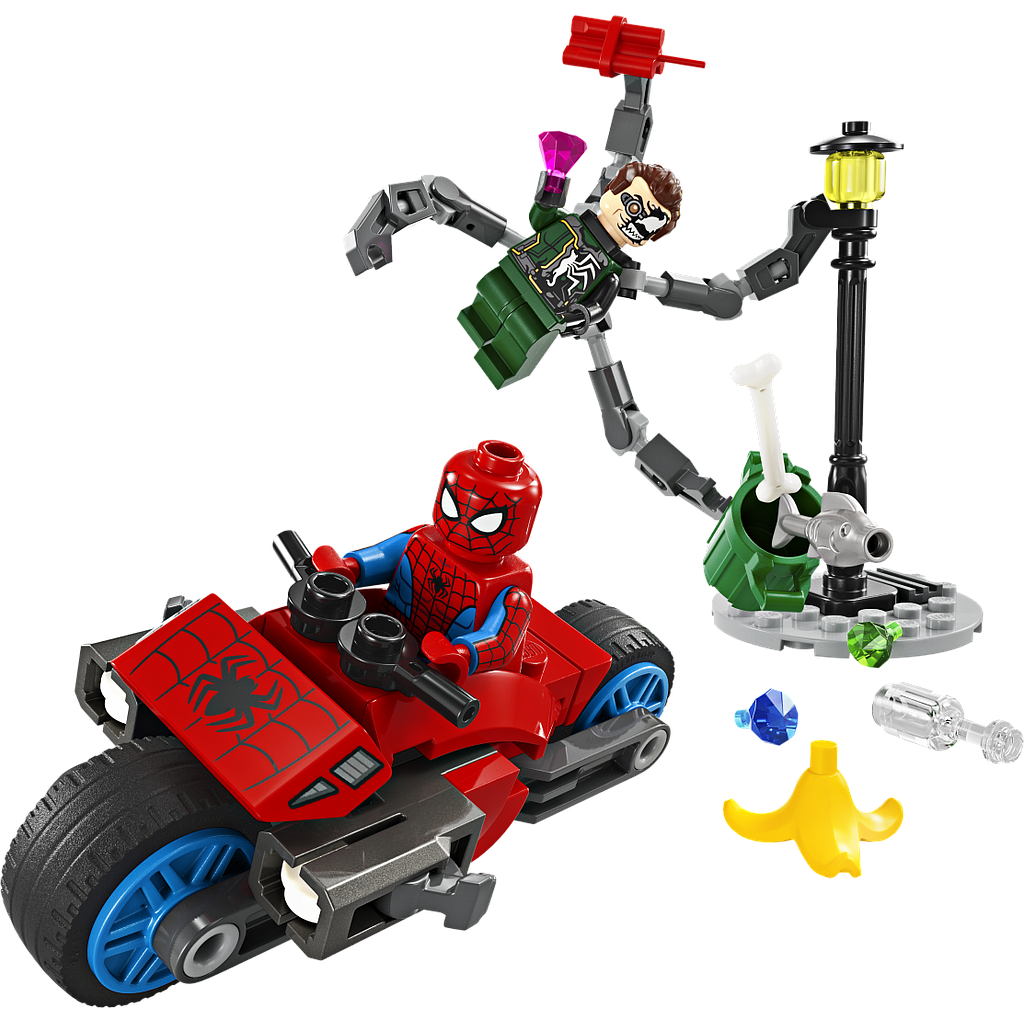 LEGO Super Heroes Mootorrattajälitus: Spider-Man vs. Doc Ock