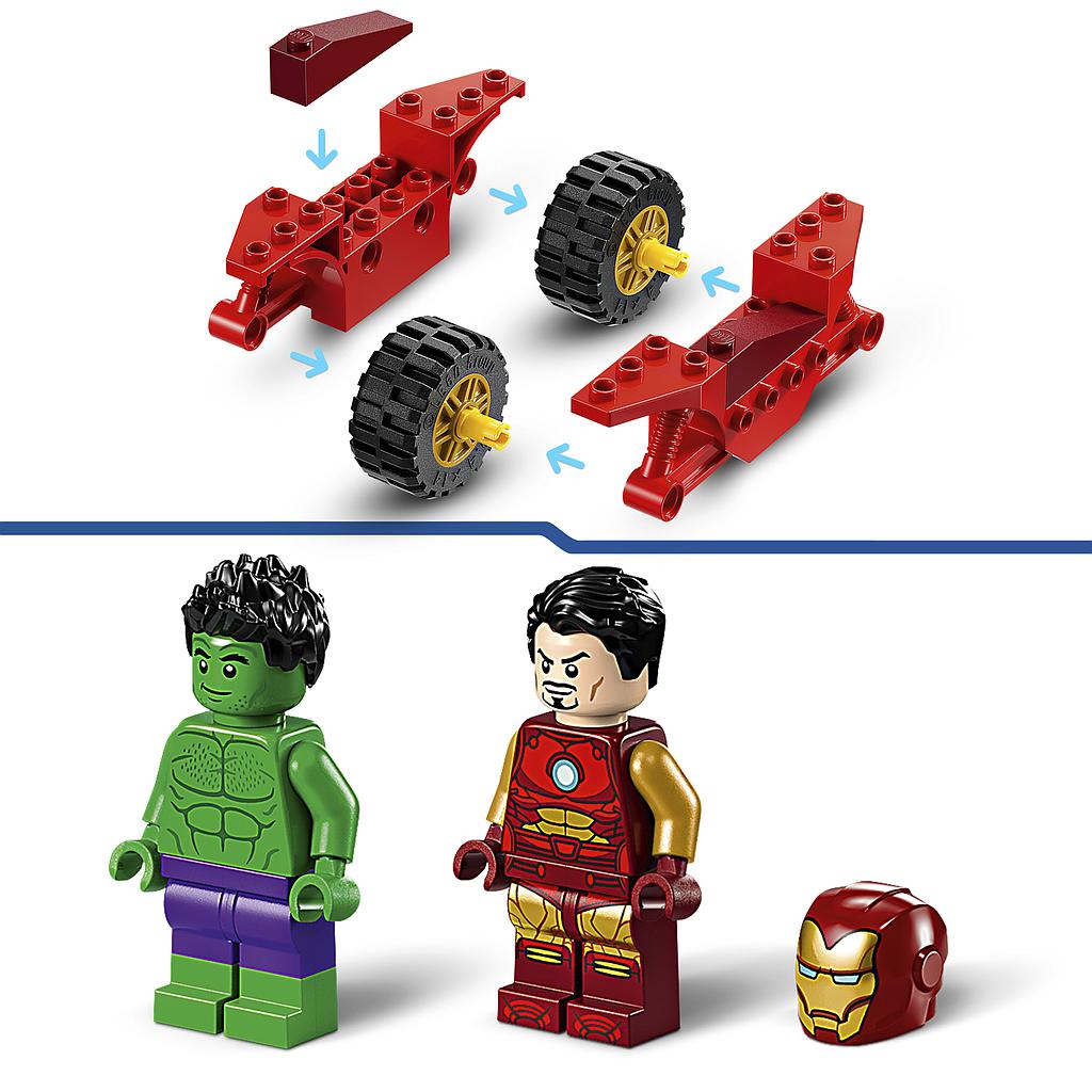LEGO Super Heroes Iron Man koos ratta ja The Hulkiga