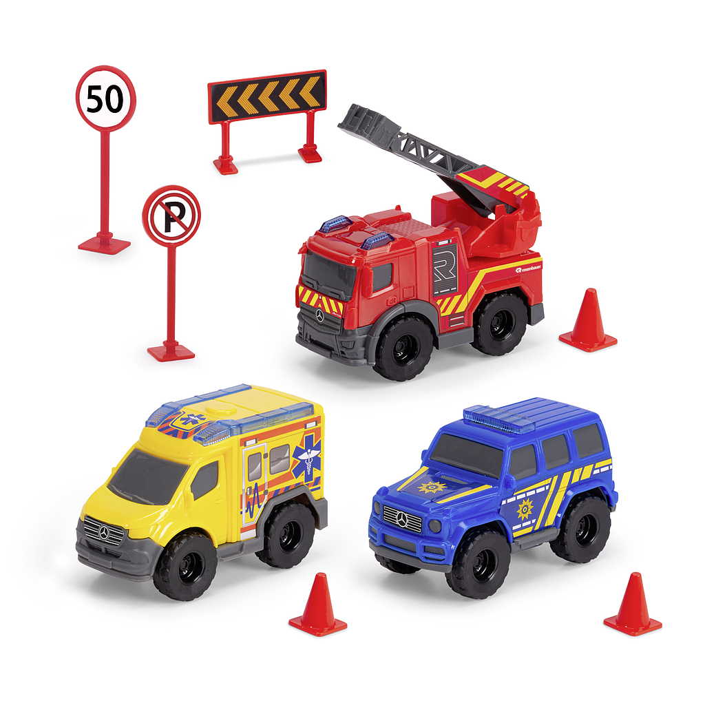 Dickie Toys päästeautode teenindusjaam ja mänguplats