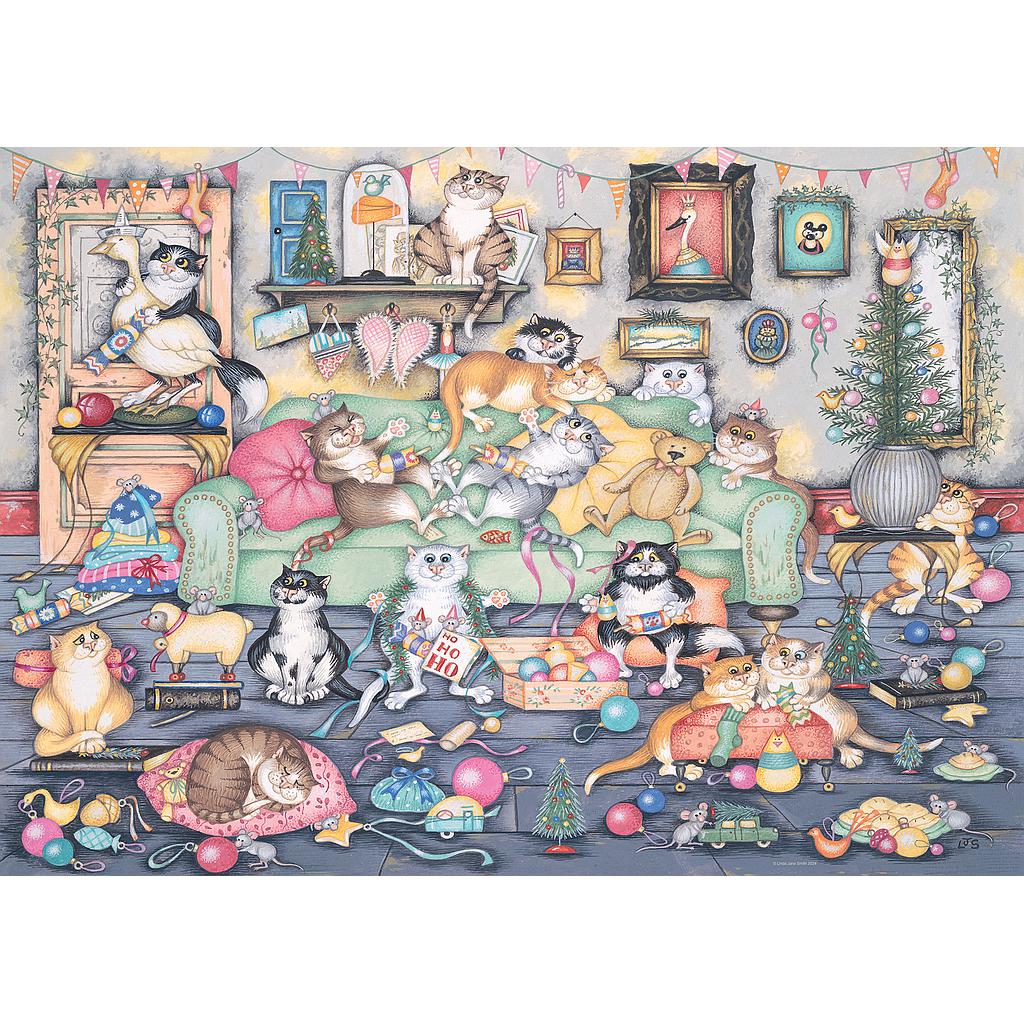 ravensburger_pusle_1000_tk_:_kasside_jõulupidu_12001244V_1