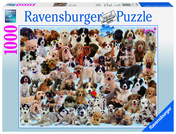 Ravensburger pusle 1000 tk Koerad