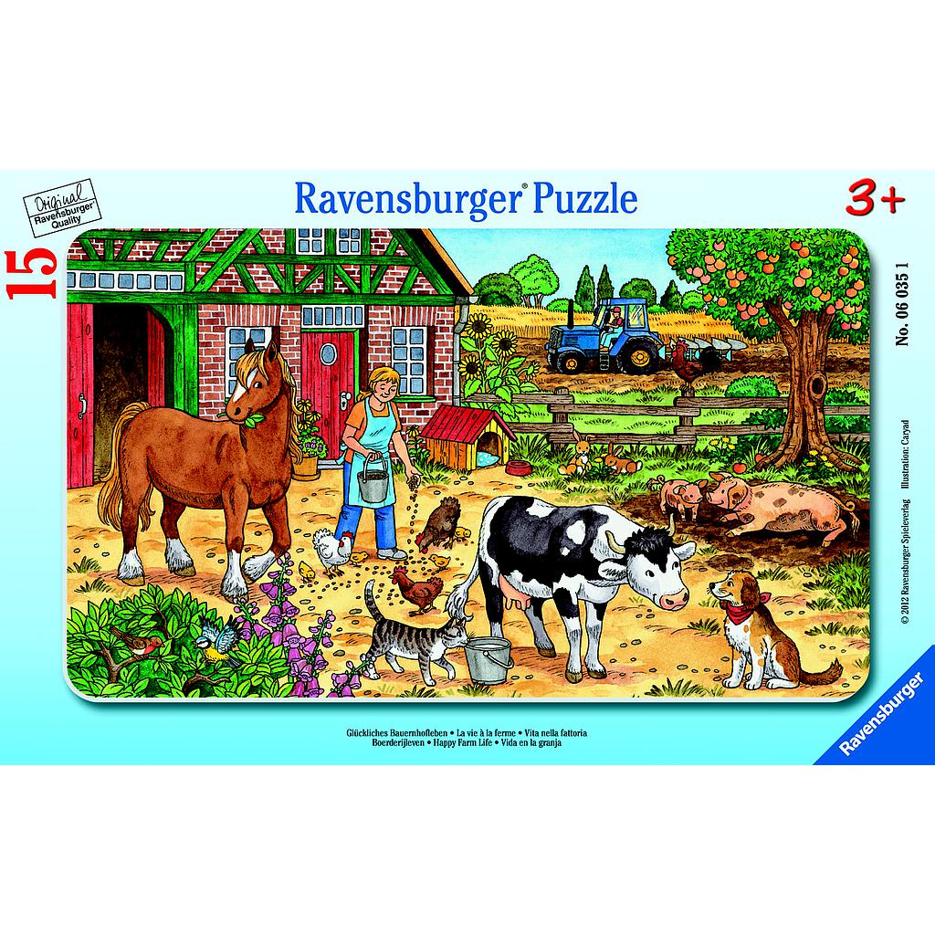 Ravensburger väike plaatpusle 15 tk Taluõu