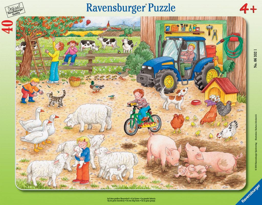 Ravensburger suur plaatpusle 40 tk Suures farmis