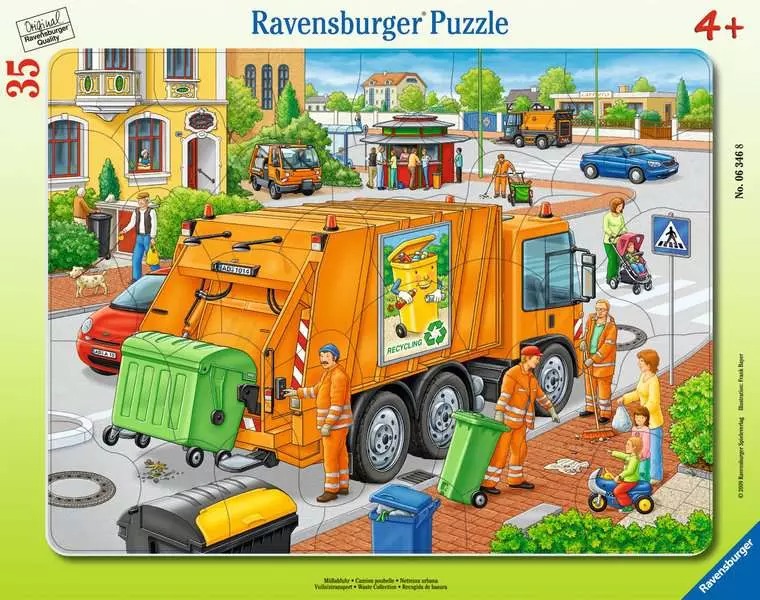 Ravensburger plaatpusle 35 tk Prügiauto