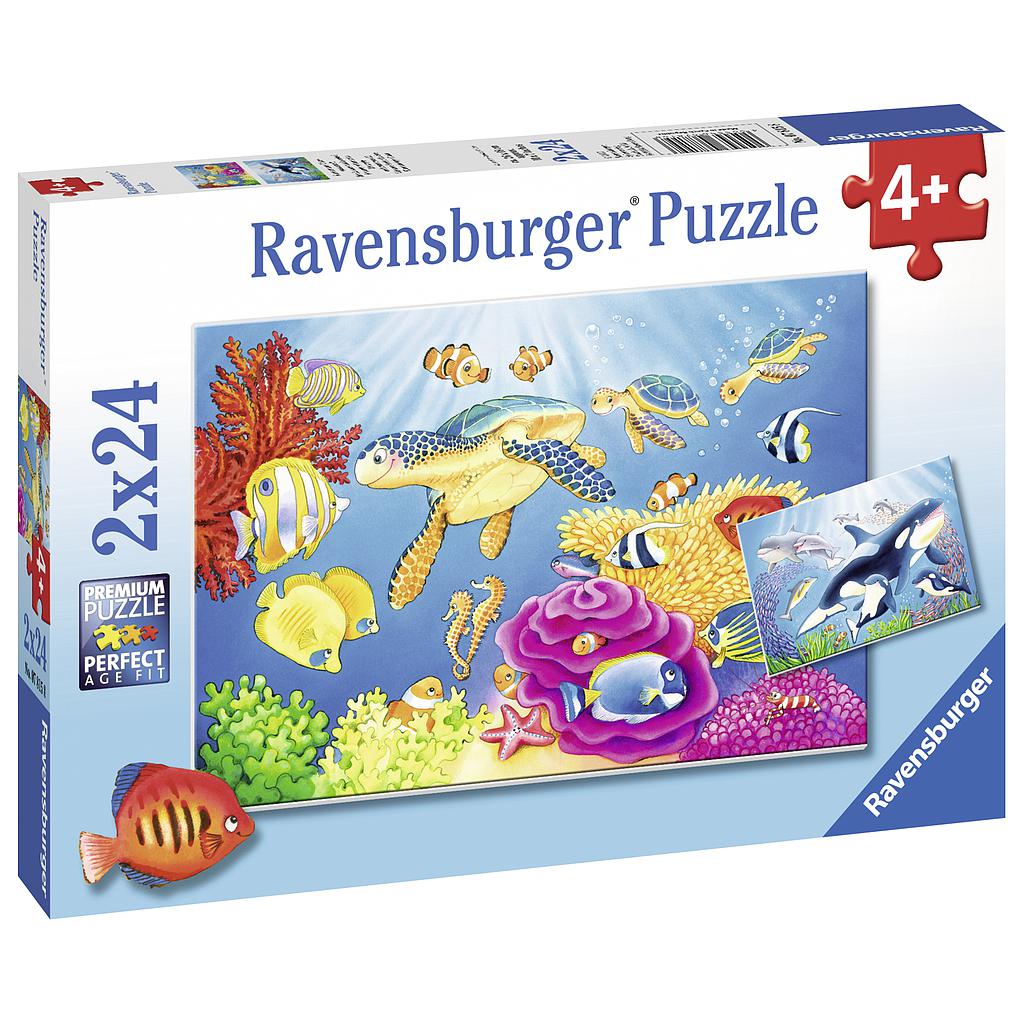 Ravensburger pusle 2x24 tk Vibratsioon vee all