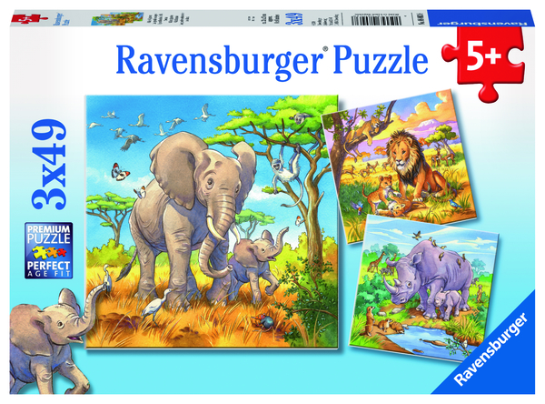 Ravensburger pusle 3x49 tk Metsloomad