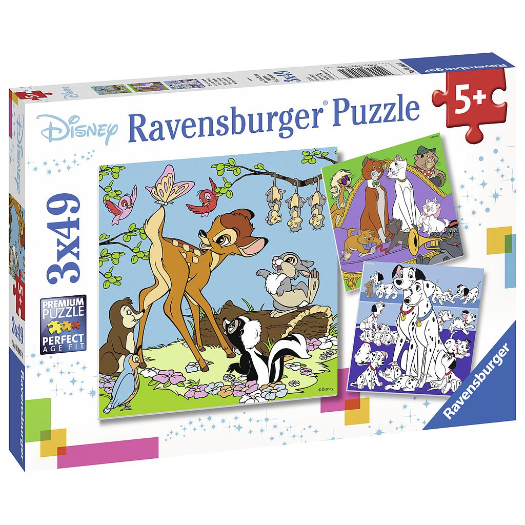 Ravensburger pusle 3x49 tk Disney tegelased