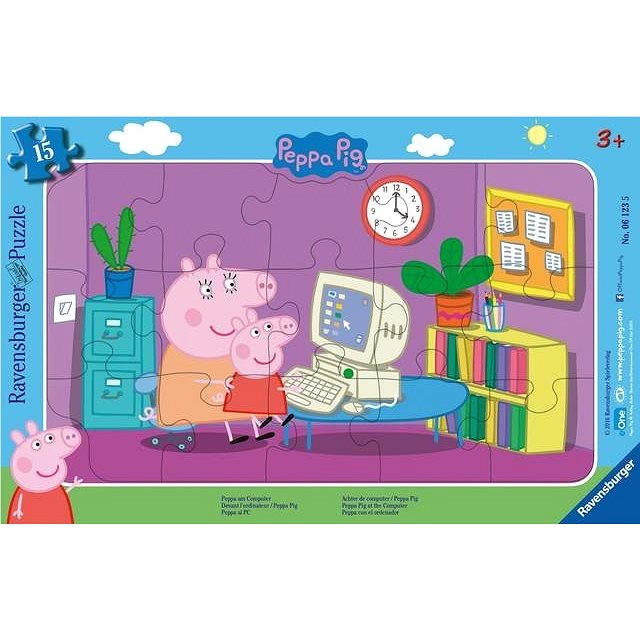 Ravensburger plaatpusle 15 tk Põrsas Peppa