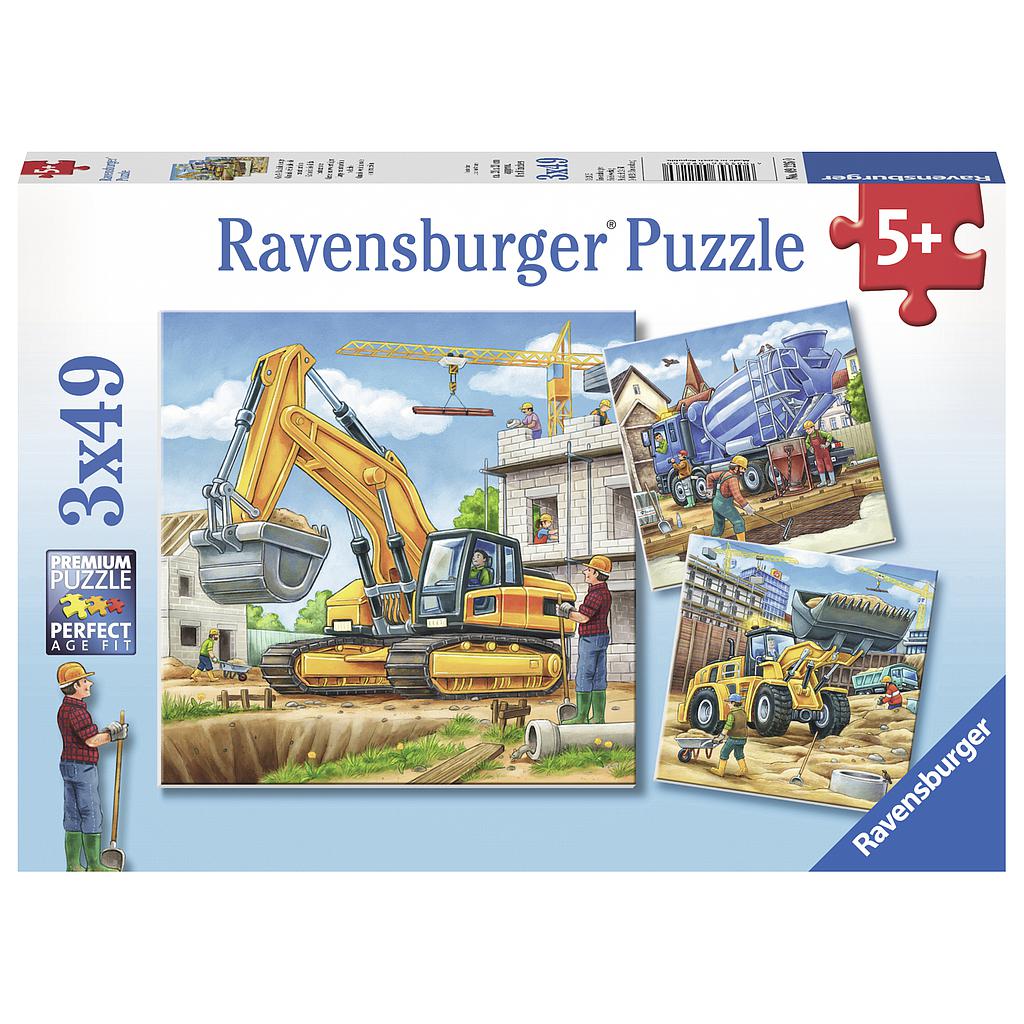 Ravensburger pusle 3x49 tk Suured töömasinad