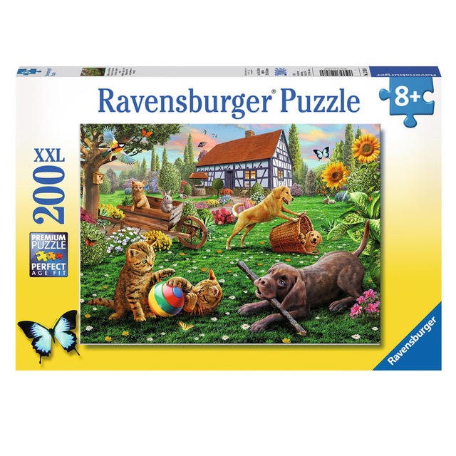 Ravensburger pusle 200 XXL tk Kassid-koerad mäng..