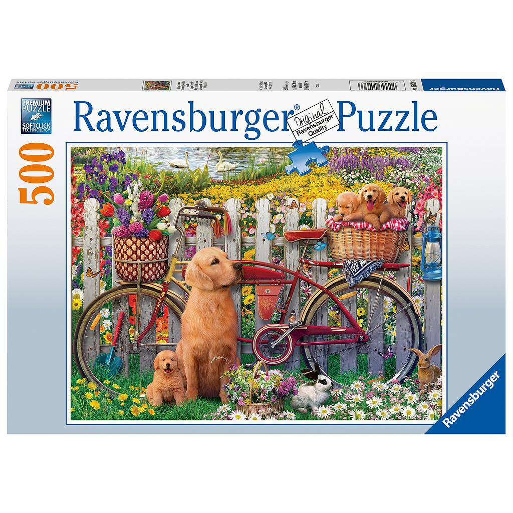 Ravensburger pusle 500 tk. Koerad aias