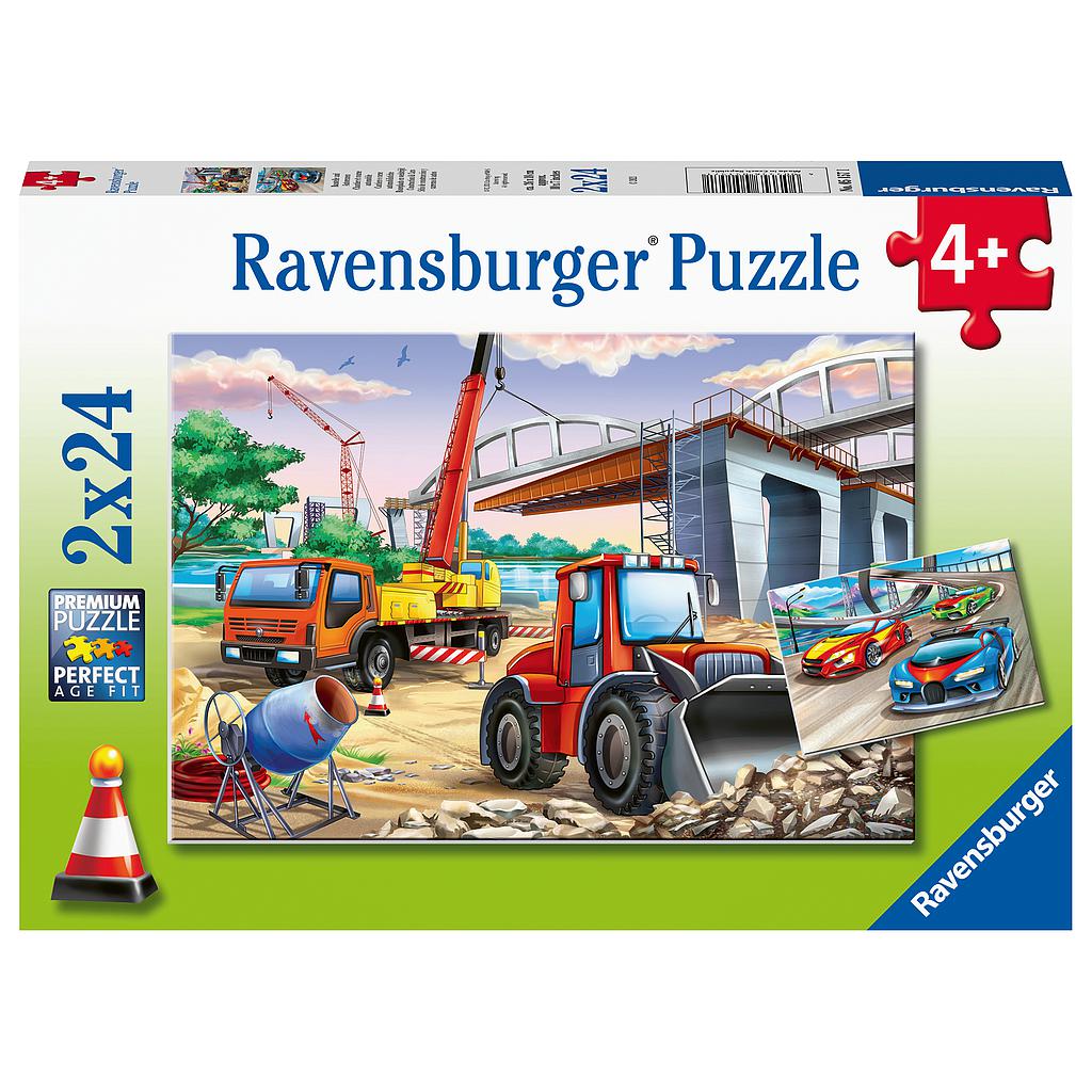 Ravensburger pusle 2x24 hooned ja sõidukid