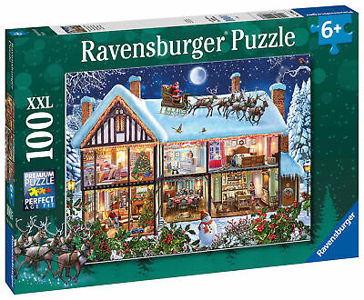 *Ravensburger pusle 100 tk Jõulud kodus